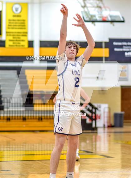 Thumbnail 2 in Olathe West vs Wyandotte (West Varsity Boy's Tournament) photogallery.
