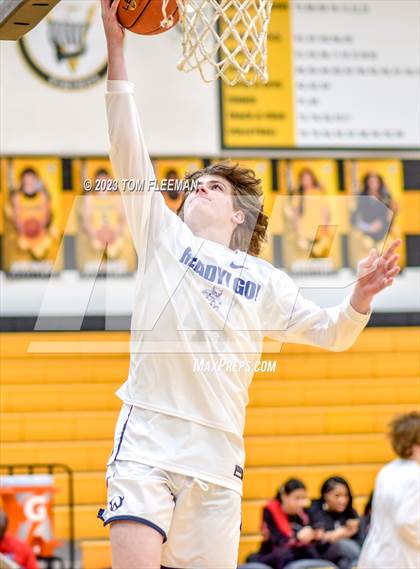 Thumbnail 3 in Olathe West vs Wyandotte (West Varsity Boy's Tournament) photogallery.
