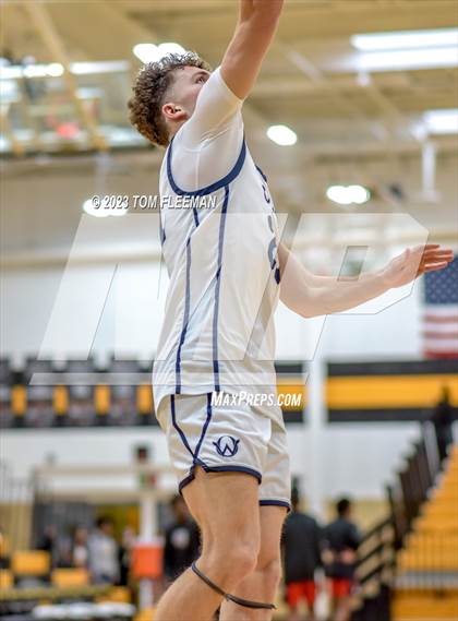 Thumbnail 3 in Olathe West vs Wyandotte (West Varsity Boy's Tournament) photogallery.