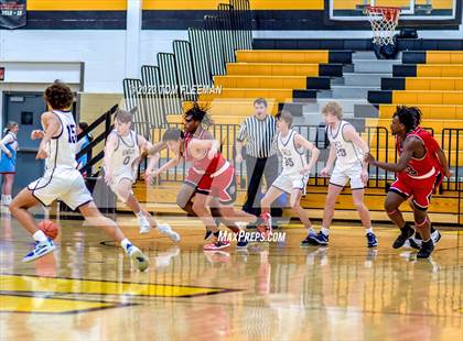 Thumbnail 3 in Olathe West vs Wyandotte (West Varsity Boy's Tournament) photogallery.
