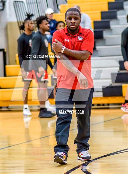 Thumbnail 2 in Olathe West vs Wyandotte (West Varsity Boy's Tournament) photogallery.