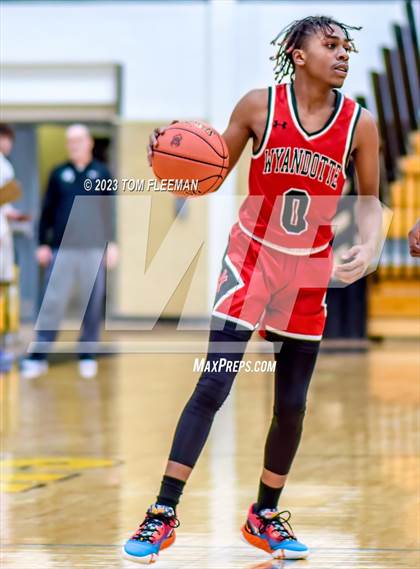 Thumbnail 1 in Olathe West vs Wyandotte (West Varsity Boy's Tournament) photogallery.