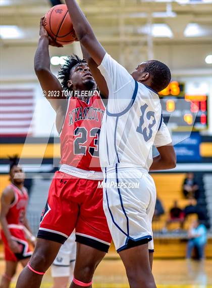 Thumbnail 3 in Olathe West vs Wyandotte (West Varsity Boy's Tournament) photogallery.