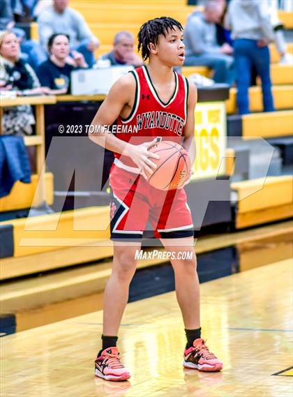 Thumbnail 1 in Olathe West vs Wyandotte (West Varsity Boy's Tournament) photogallery.