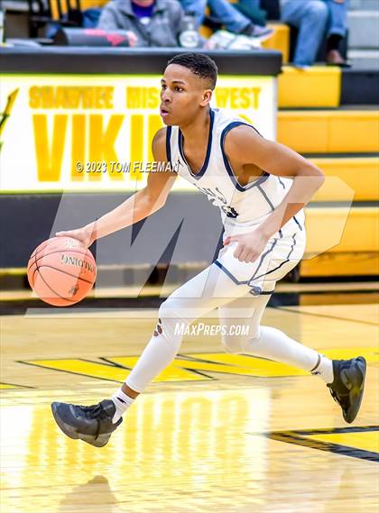 Thumbnail 3 in Olathe West vs Wyandotte (West Varsity Boy's Tournament) photogallery.