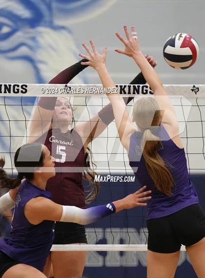 Thumbnail 3 in College Station vs. A&M Consolidated (UIL 5A Volleyball Division II Regional Final) photogallery.