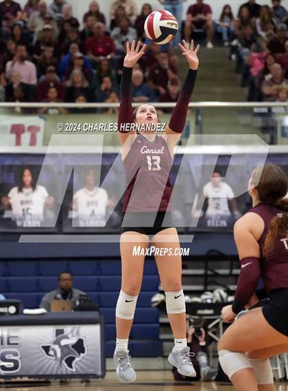 Thumbnail 3 in College Station vs. A&M Consolidated (UIL 5A Volleyball Division II Regional Final) photogallery.