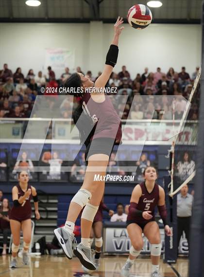Thumbnail 2 in College Station vs. A&M Consolidated (UIL 5A Volleyball Division II Regional Final) photogallery.