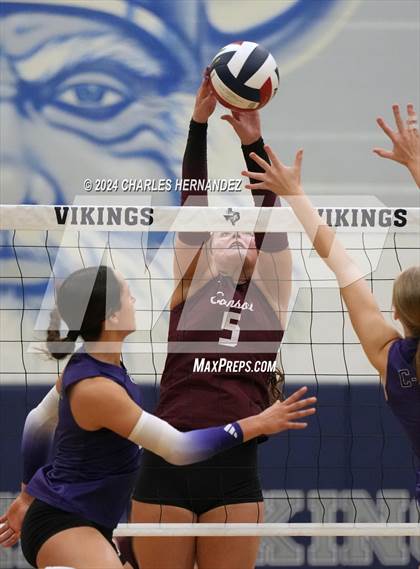 Thumbnail 3 in College Station vs. A&M Consolidated (UIL 5A Volleyball Division II Regional Final) photogallery.