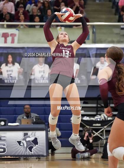 Thumbnail 1 in College Station vs. A&M Consolidated (UIL 5A Volleyball Division II Regional Final) photogallery.