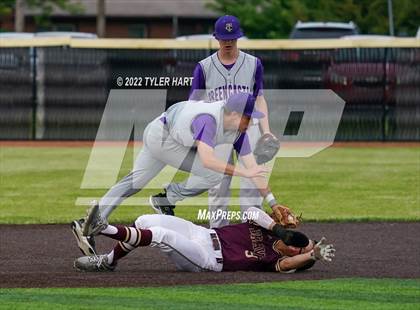 Thumbnail 3 in Greencastle vs. Brebeuf Jesuit Preparatory (IHSAA 3A Sectional First Round) photogallery.