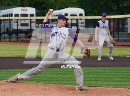 Thumbnail 3 in Greencastle vs. Brebeuf Jesuit Preparatory (IHSAA 3A Sectional First Round) photogallery.