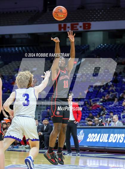 Thumbnail 1 in Lipan vs. Shelbyville (UIL 2A Basketball Final) photogallery.