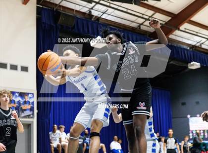 Thumbnail 3 in NC GBB Academy vs. Fayetteville Christian (Dreamville Showcase) photogallery.