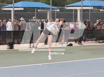 Thumbnail 2 in UIL 4A Tennis Mixed Doubles Finals photogallery.