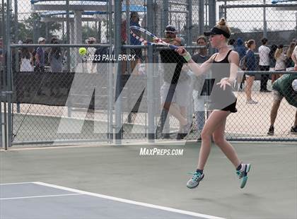 Thumbnail 2 in UIL 4A Tennis Mixed Doubles Finals photogallery.