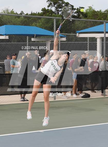Thumbnail 2 in UIL 4A Tennis Mixed Doubles Finals photogallery.
