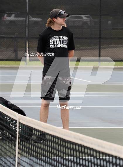 Thumbnail 2 in UIL 4A Tennis Mixed Doubles Finals photogallery.