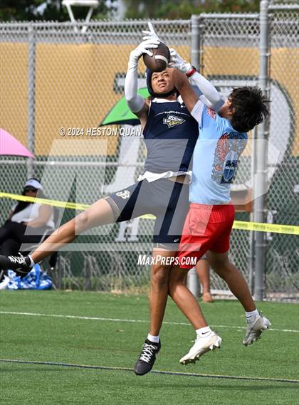 Thumbnail 3 in Los Alamitos vs. St. John Bosco (Battle At The Beach) photogallery.