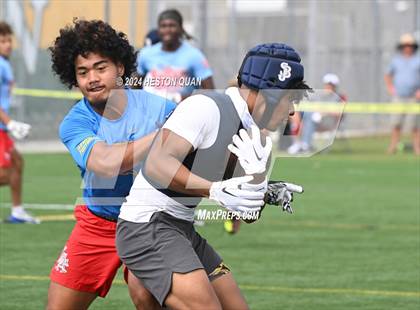 Thumbnail 3 in Los Alamitos vs. St. John Bosco (Battle At The Beach) photogallery.