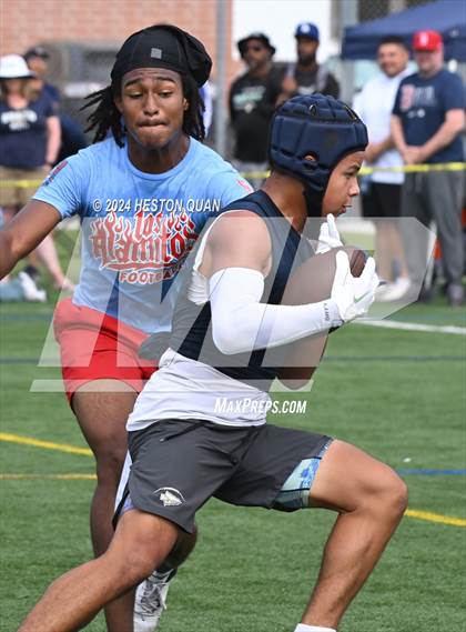 Thumbnail 2 in Los Alamitos vs. St. John Bosco (Battle At The Beach) photogallery.