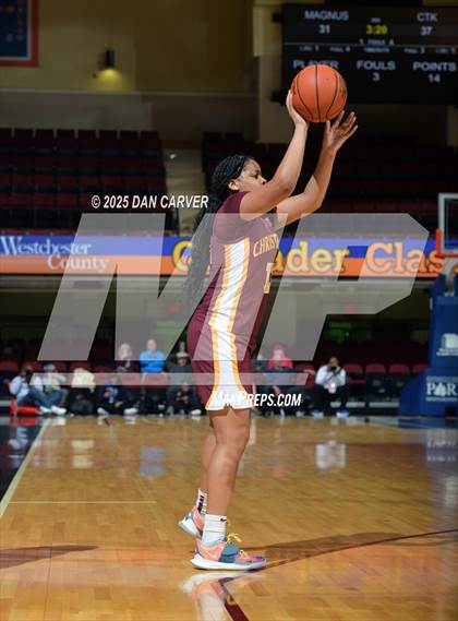 Thumbnail 2 in Albertus Magnus vs Christ the King (Slam Dunk Showcase) photogallery.