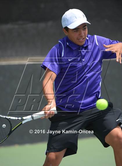 Thumbnail 2 in Foothill League Boys Tennis Championships photogallery.