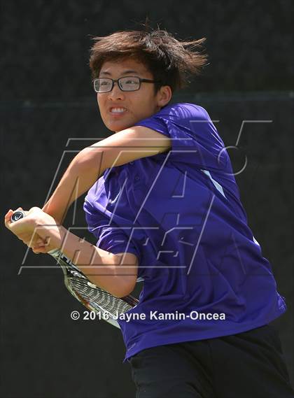 Thumbnail 2 in Foothill League Boys Tennis Championships photogallery.