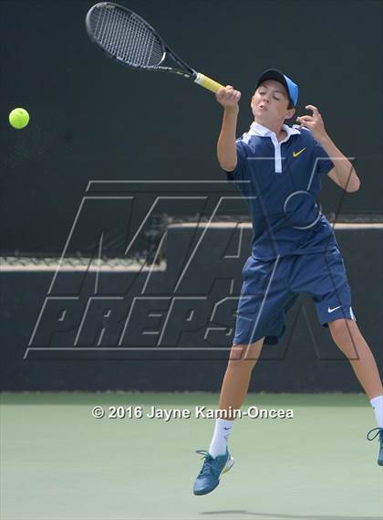 Thumbnail 2 in Foothill League Boys Tennis Championships photogallery.