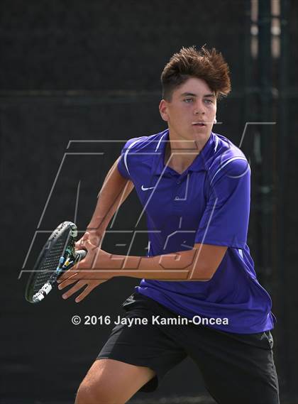 Thumbnail 1 in Foothill League Boys Tennis Championships photogallery.