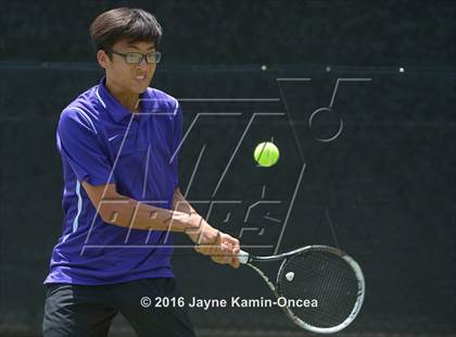 Thumbnail 3 in Foothill League Boys Tennis Championships photogallery.