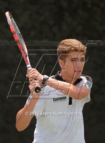 Thumbnail 2 in Foothill League Boys Tennis Championships photogallery.
