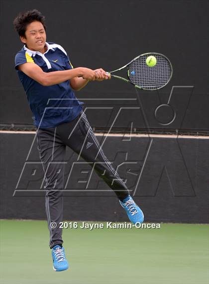 Thumbnail 3 in Foothill League Boys Tennis Championships photogallery.