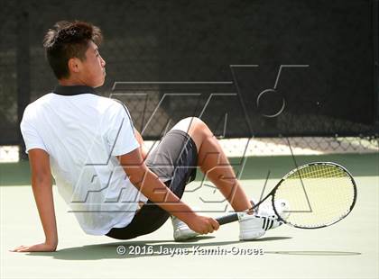 Thumbnail 3 in Foothill League Boys Tennis Championships photogallery.