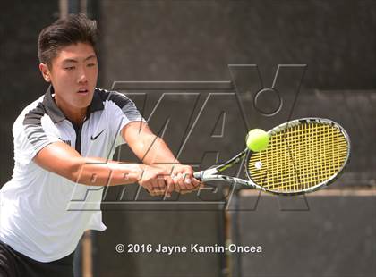 Thumbnail 2 in Foothill League Boys Tennis Championships photogallery.