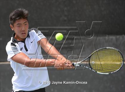 Thumbnail 2 in Foothill League Boys Tennis Championships photogallery.