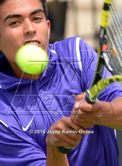 Thumbnail 3 in Foothill League Boys Tennis Championships photogallery.