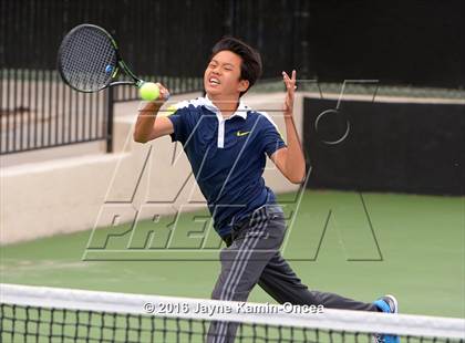 Thumbnail 3 in Foothill League Boys Tennis Championships photogallery.
