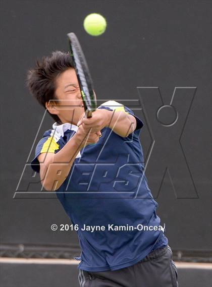 Thumbnail 1 in Foothill League Boys Tennis Championships photogallery.