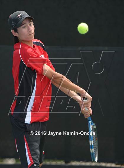 Thumbnail 2 in Foothill League Boys Tennis Championships photogallery.
