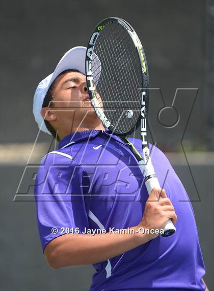 Thumbnail 2 in Foothill League Boys Tennis Championships photogallery.