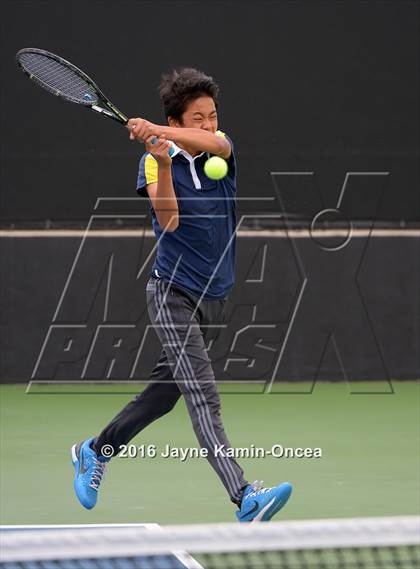 Thumbnail 1 in Foothill League Boys Tennis Championships photogallery.