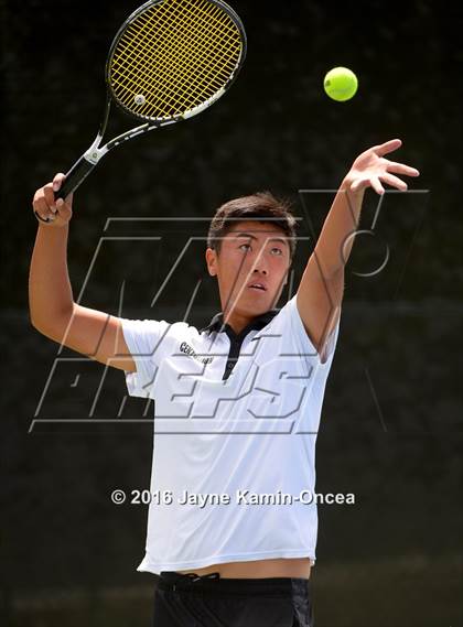Thumbnail 2 in Foothill League Boys Tennis Championships photogallery.