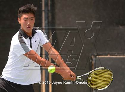 Thumbnail 1 in Foothill League Boys Tennis Championships photogallery.