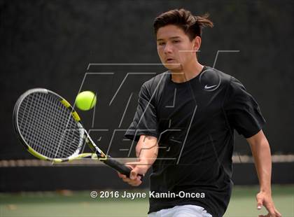 Thumbnail 3 in Foothill League Boys Tennis Championships photogallery.