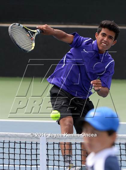 Thumbnail 3 in Foothill League Boys Tennis Championships photogallery.