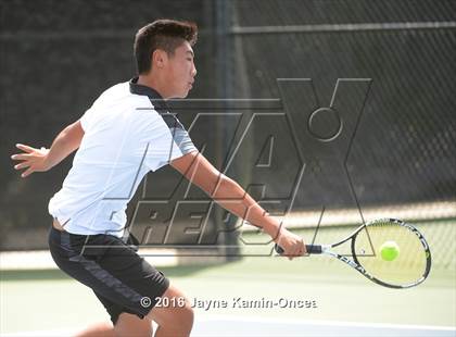 Thumbnail 1 in Foothill League Boys Tennis Championships photogallery.
