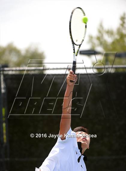 Thumbnail 3 in Foothill League Boys Tennis Championships photogallery.