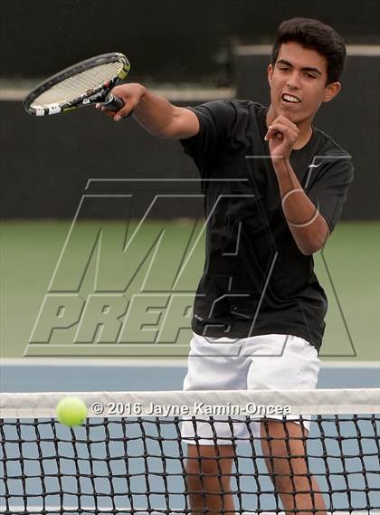 Thumbnail 2 in Foothill League Boys Tennis Championships photogallery.