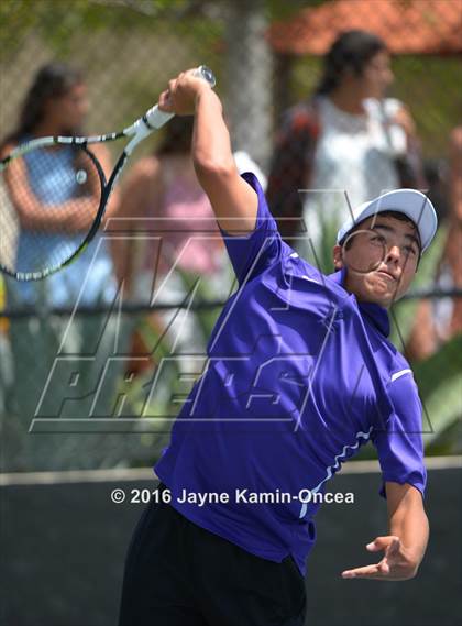 Thumbnail 3 in Foothill League Boys Tennis Championships photogallery.